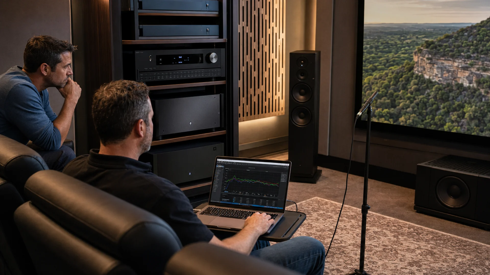 Anthem AV, ARC & Home Theater Calibration in a sleek modern South Central Texas property by Elite Home Entertainment