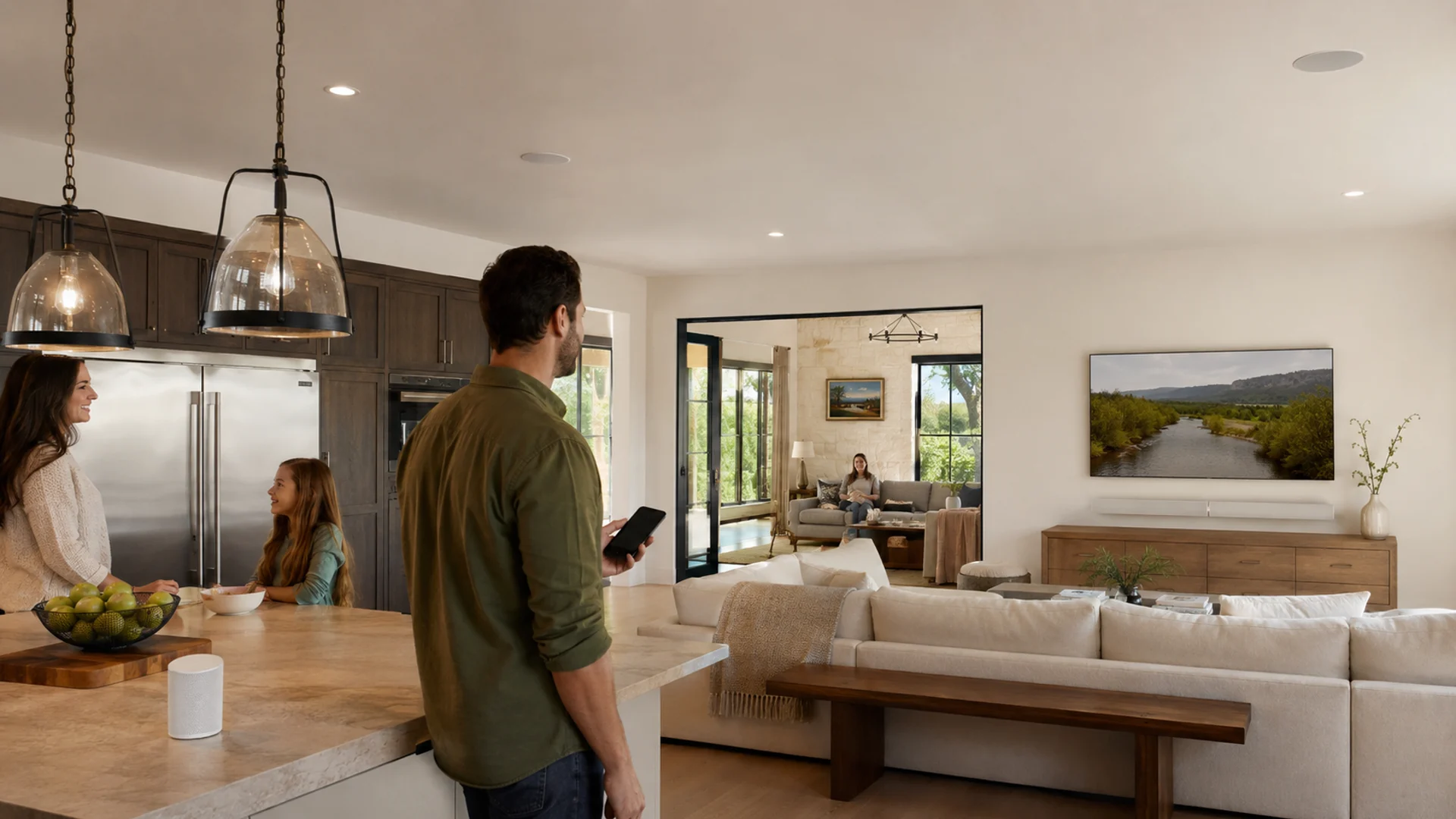 Sonos Installation & Multiroom Audio in a sleek modern South Central Texas property by Elite Home Entertainment