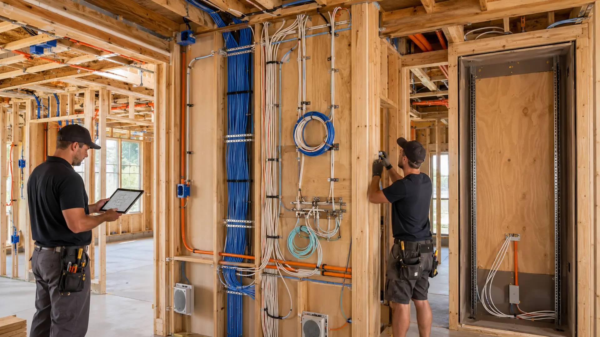 New-Construction AV Pre-Wire project detail in South Central Texas