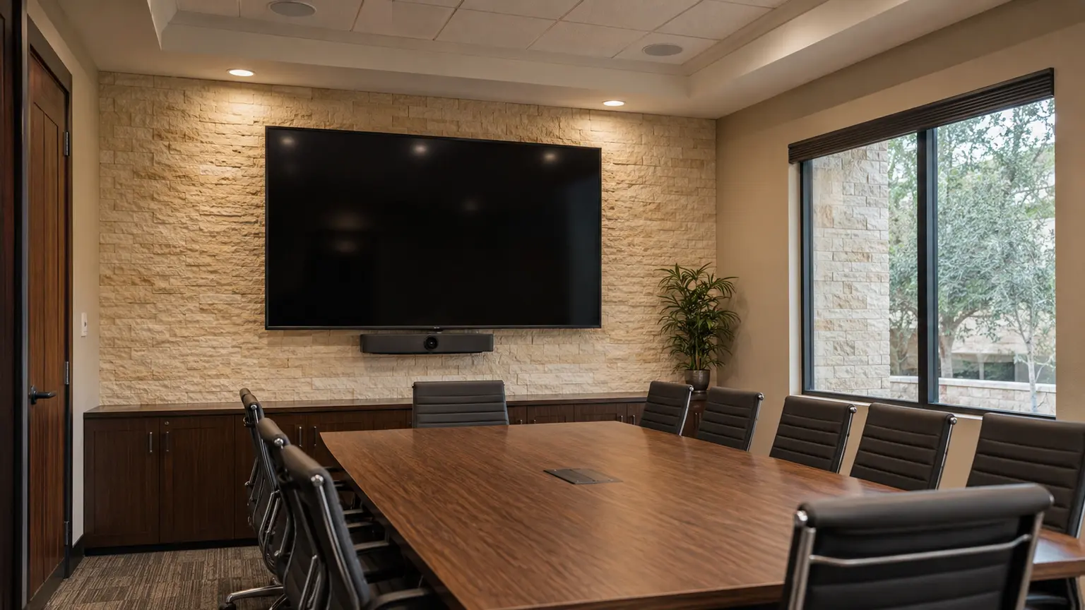 Conference room AV installation example